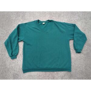 Vintage PERTEX Pullover Sweater Mens‎ Large Green Made in USA